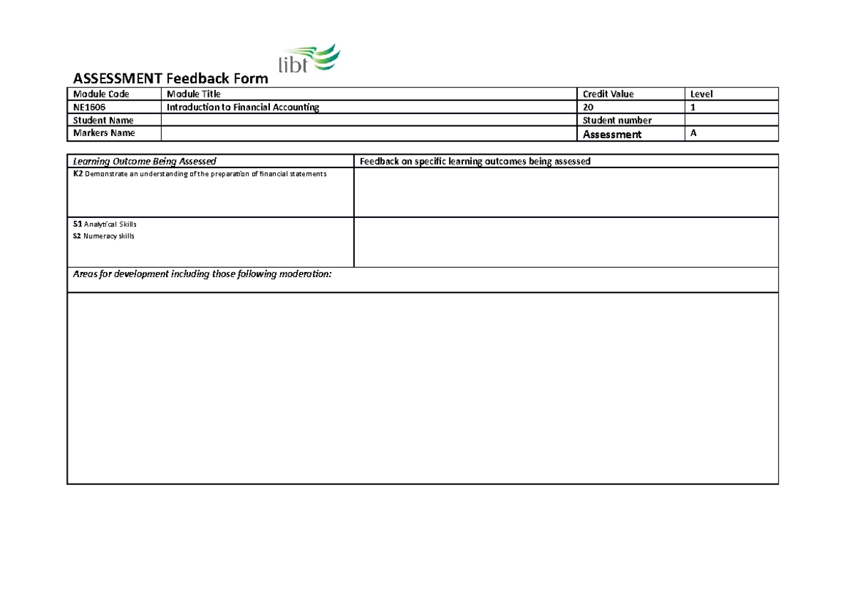 LIBT assessment feedback form NE1606 assessment A cv08032013 v2 ...