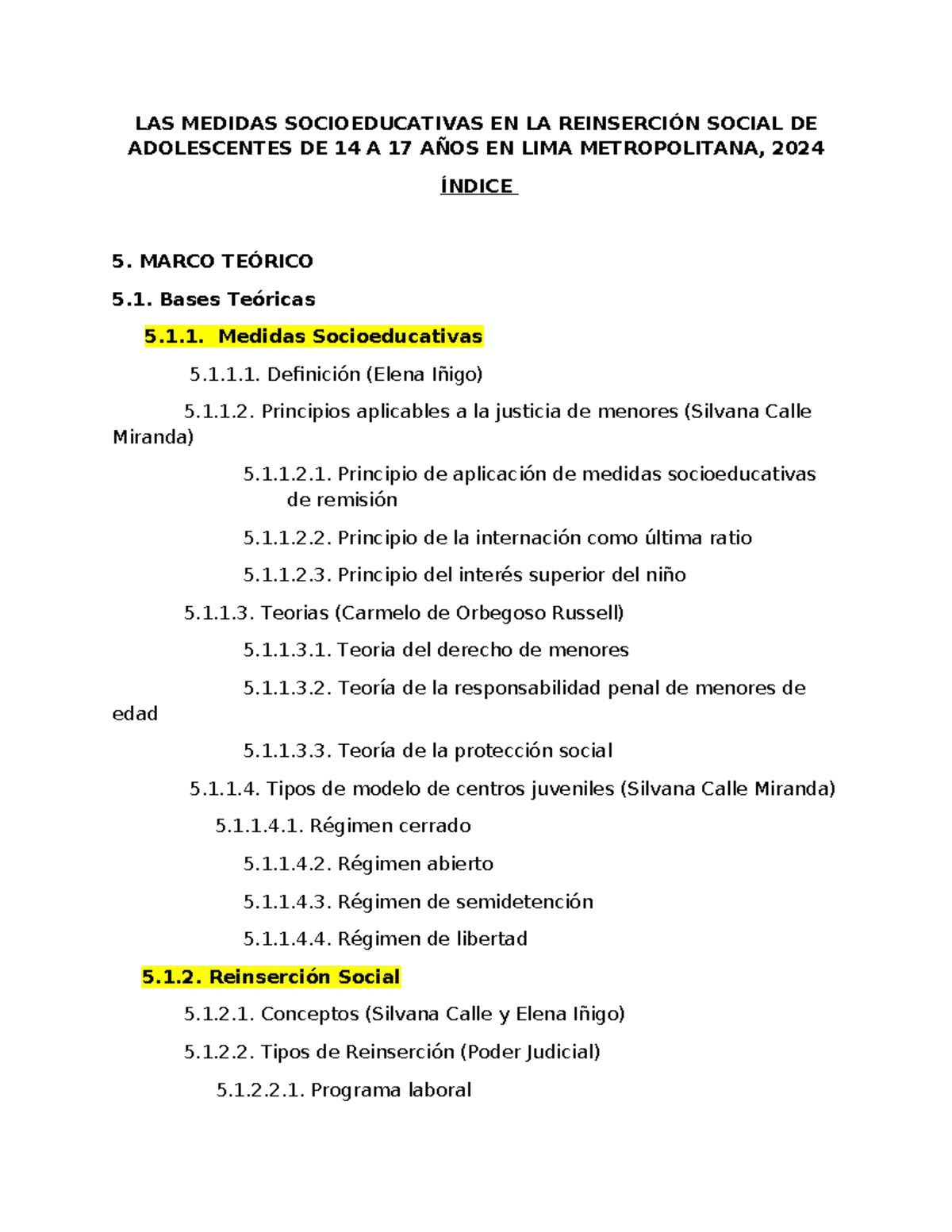 Indice LAS Medidas Socioeducativas Y LA Reinserción Social - LAS ...