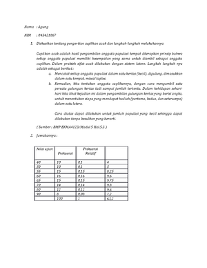 Statistik Diskusi 6 - Diskusi. Jumat, 16 September 2022, 01: Jumlah ...