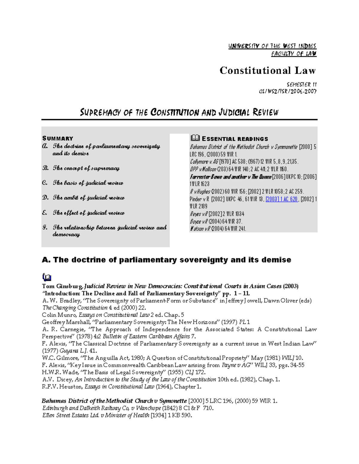 Supremacy of the Constitution 07 - Copy - ####### - Studocu