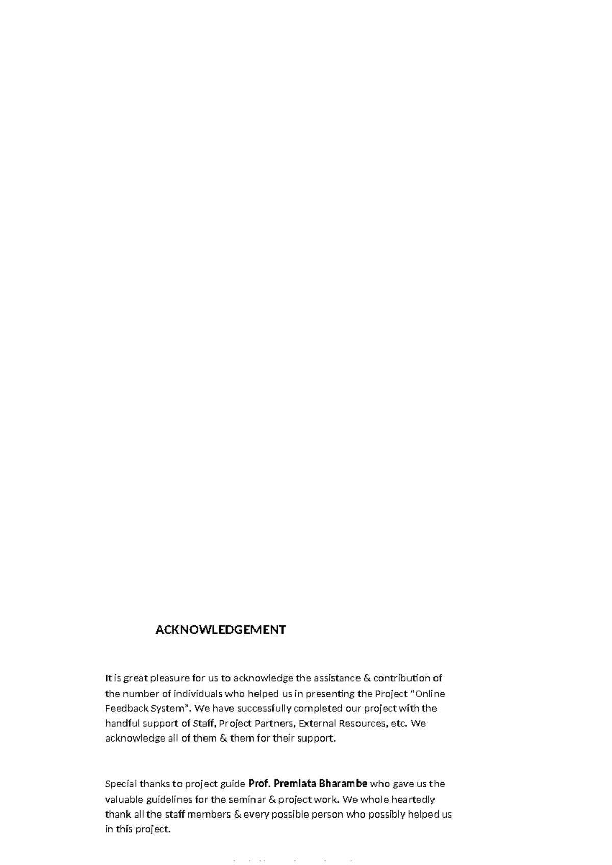 Software tesing micro project - ACKNOWLEDGEMENT It is great pleasure ...