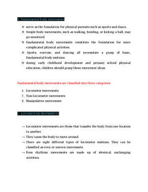 Module 1 Physical Activity AND Exercise - 1 INSTRUCTIONAL MATERIAL FOR ...