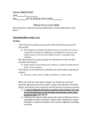 Rel200 Case Study 1 - Eternal Family Case Study Before Class Step 1 ...