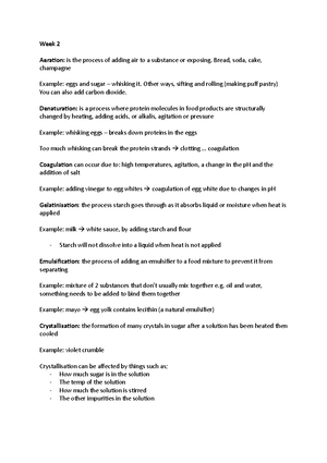 Lecture Notes - Fats and Oils - NUT201 Week 9 Lecture Notes Fats and ...