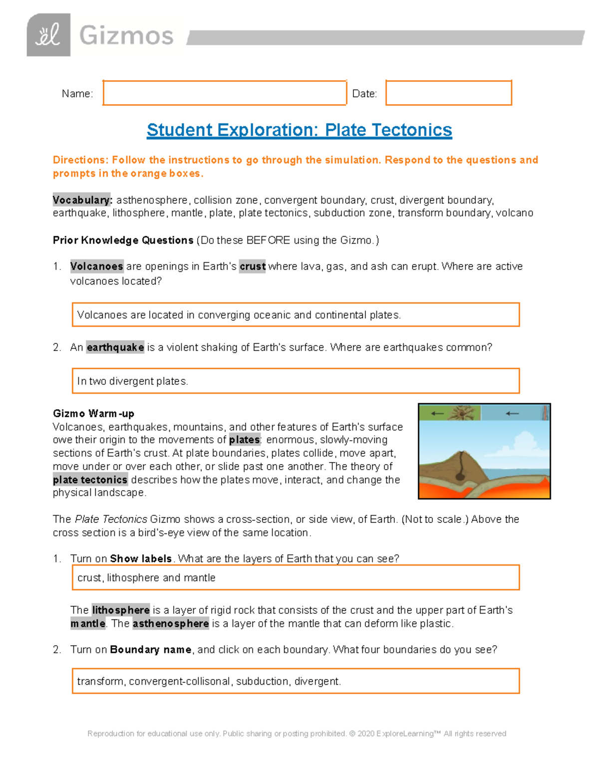 Copy Of Student Gizmos Plate Tectonics Name Date Student copy-of-student-gizmos-plate-tectonics-name-date-student