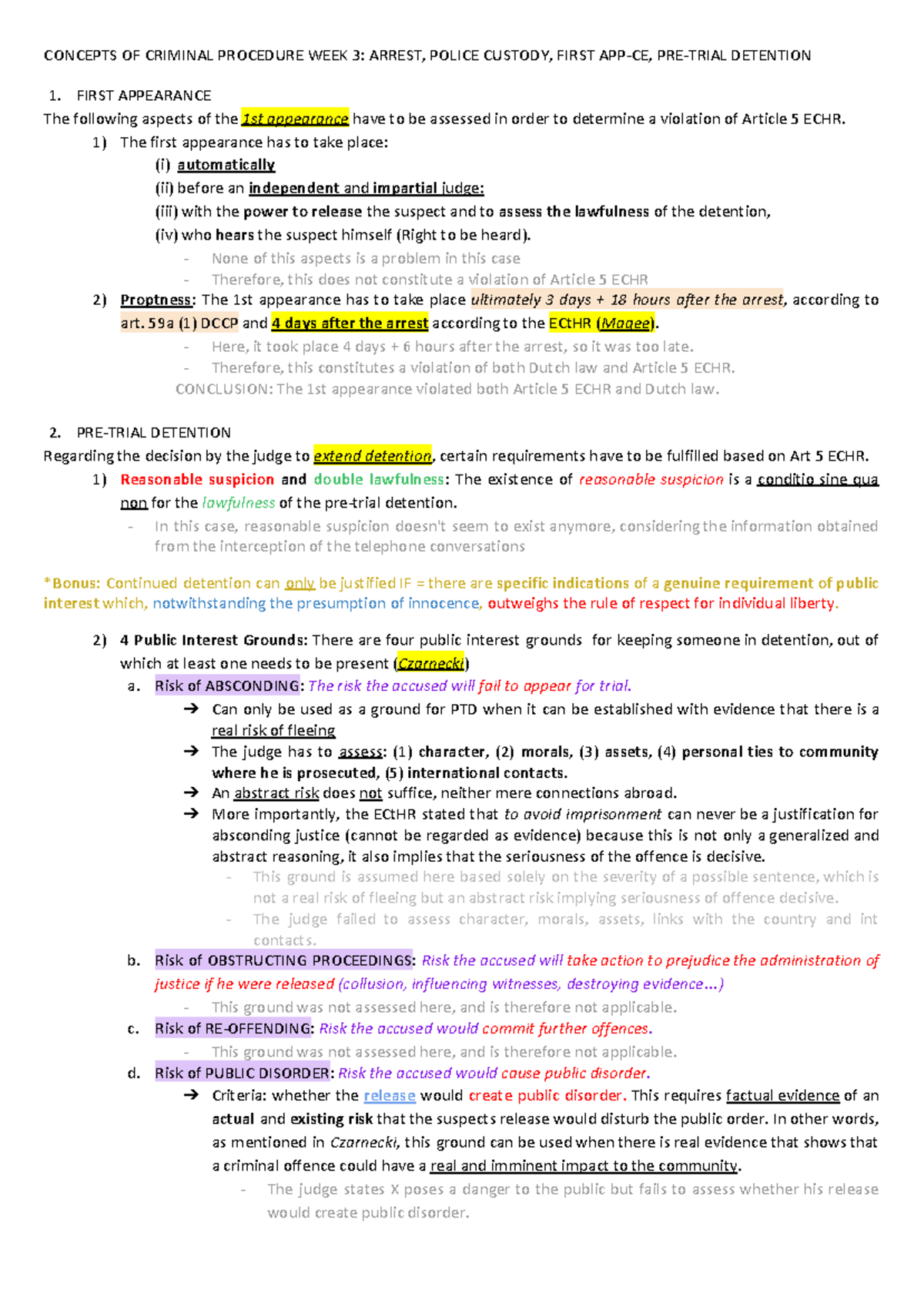 CCP WEEK 3 Scheme Arrest and PTD - CONCEPTS OF CRIMINAL PROCEDURE WEEK ...