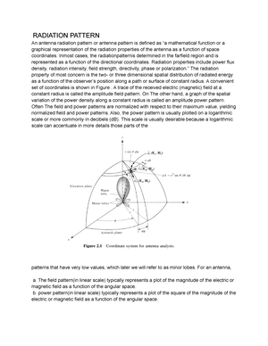 Antenna Wave Propagation - Antenna &WAVE PROPAGATION - Studocu