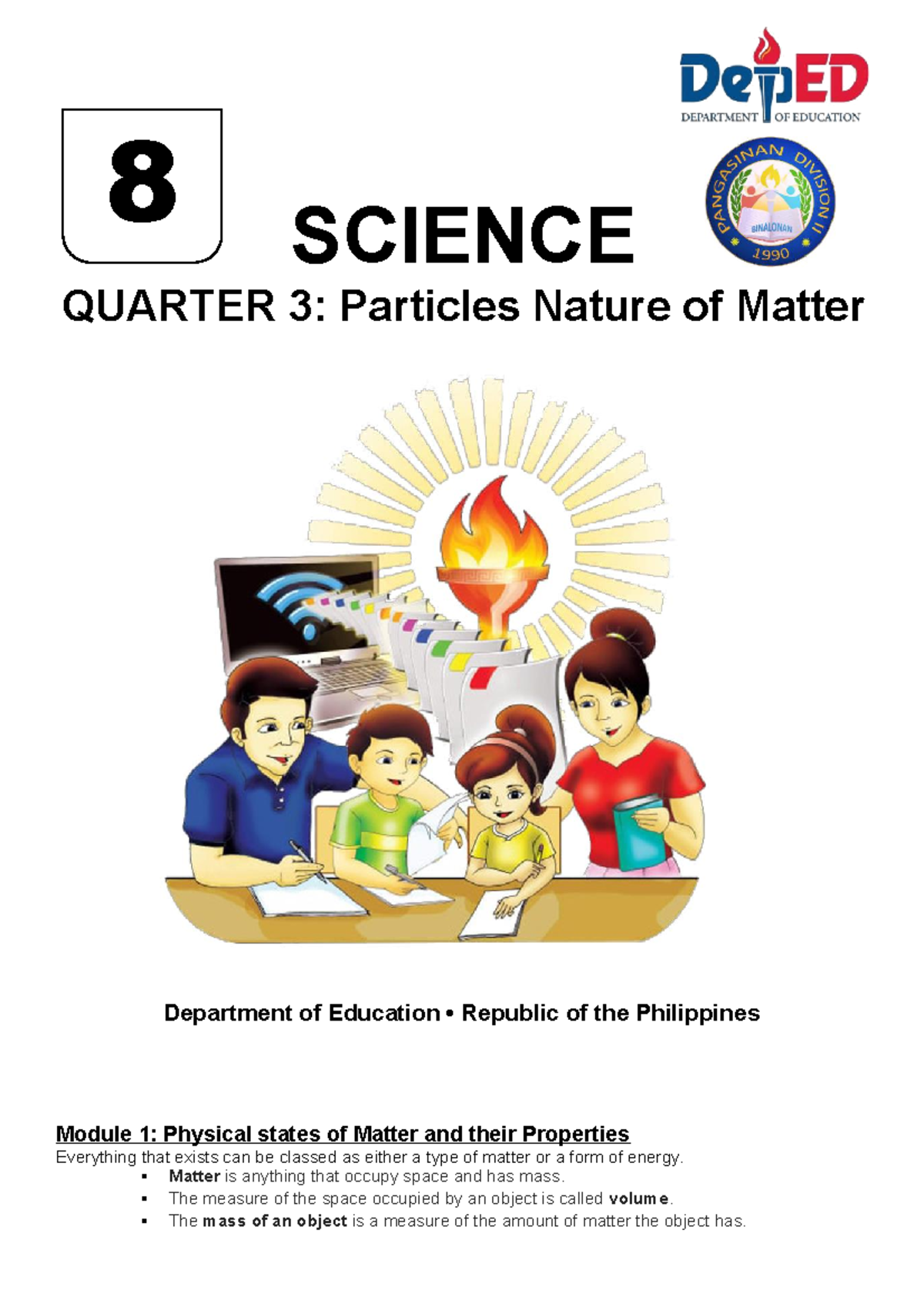 Q3 SCI 8 - Lecture Notes 1-6 - SCIENCE QUARTER 3: Particles Nature Of ...