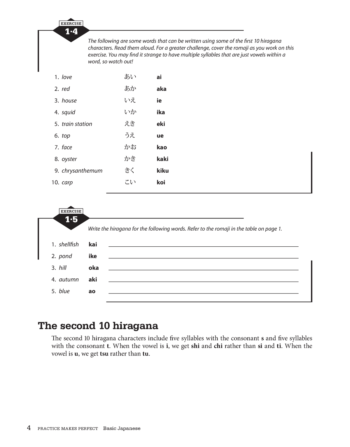 Japanese Language-01-10 - 4 PRACTICE MAKES PERFECT Basic Japanese 1 ...