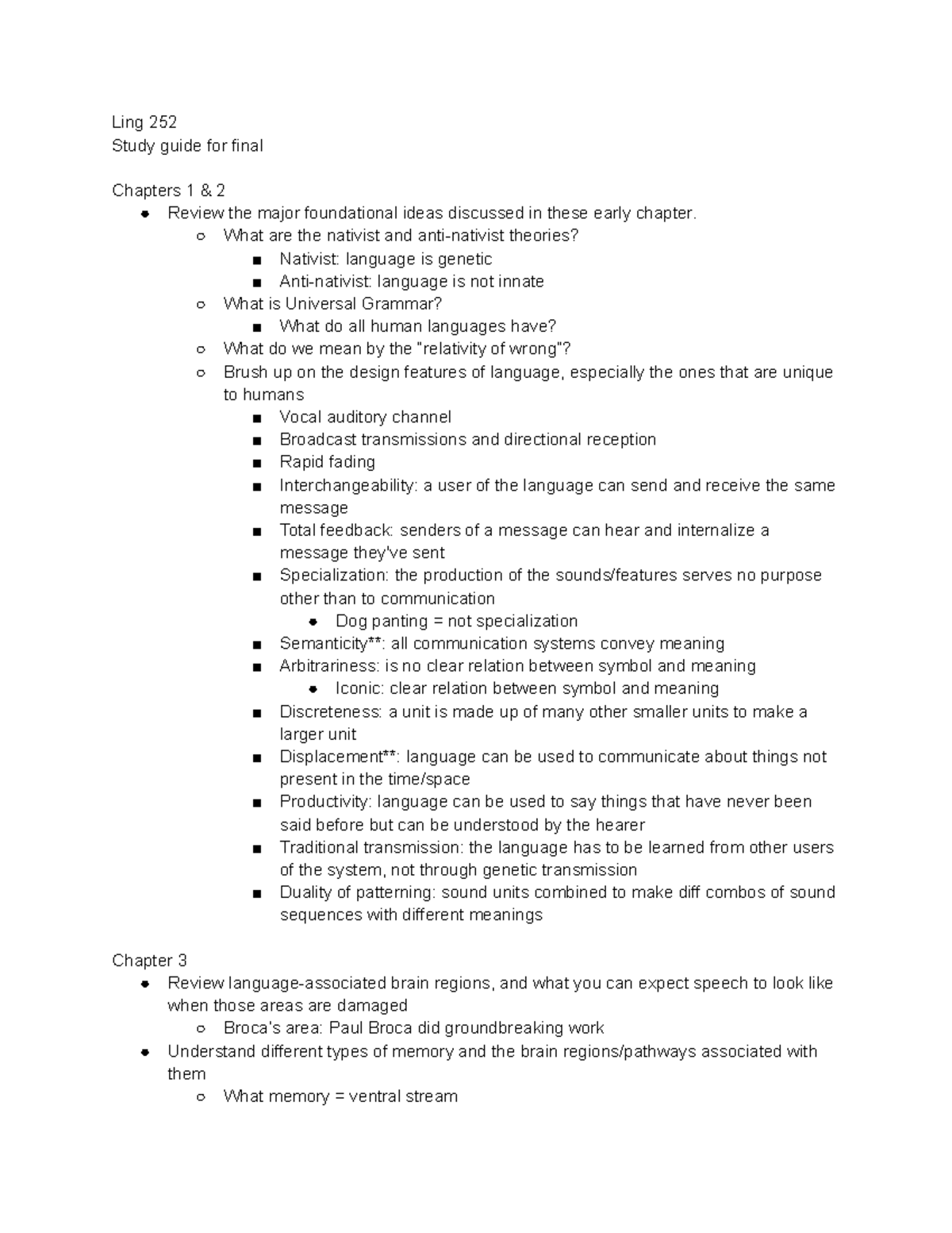 Ling-252 Final Study Guide SDSU - Ling 252 Study guide for final ...