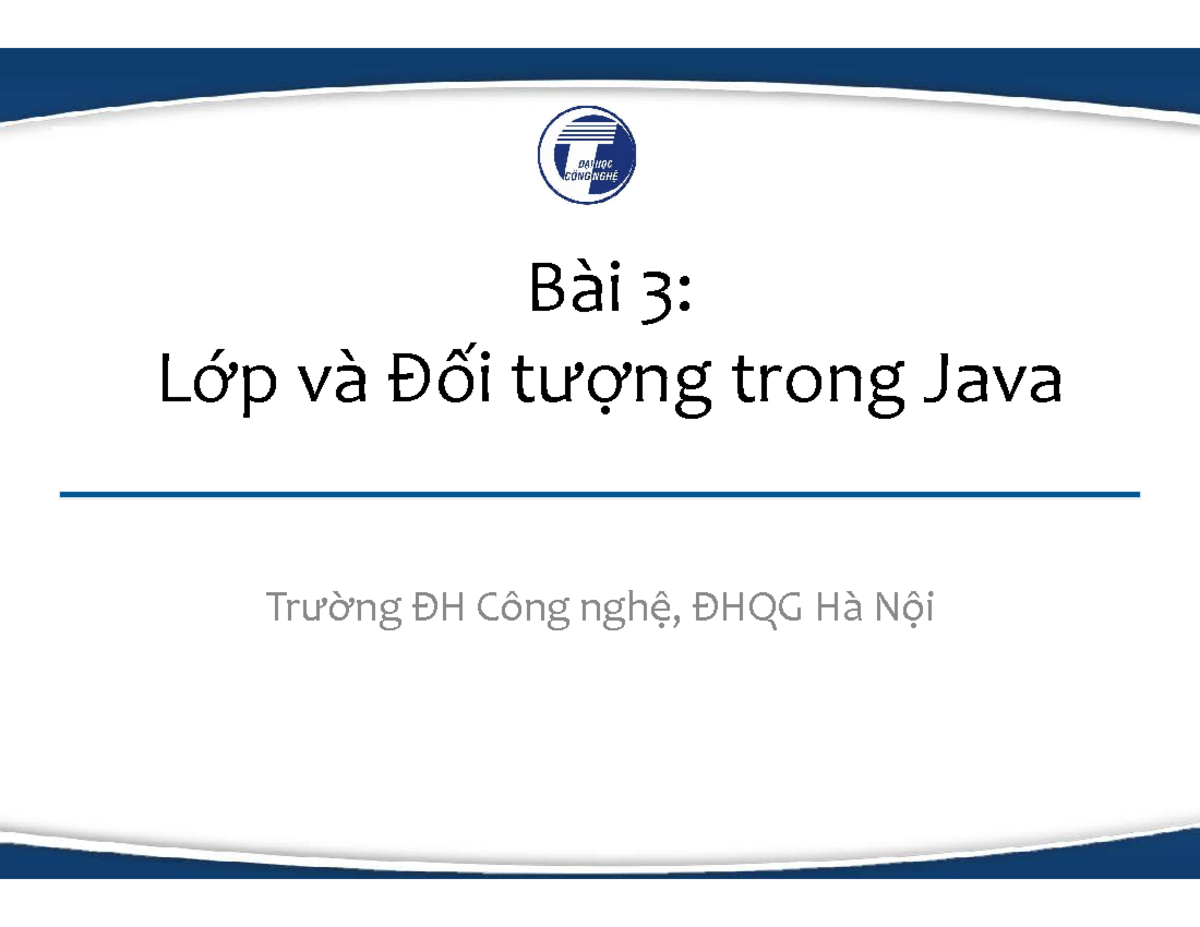 3 Lop Doi Tuong Java - Jdje - Bài 3: Lớp và Đối tượng trong Java Trường ...