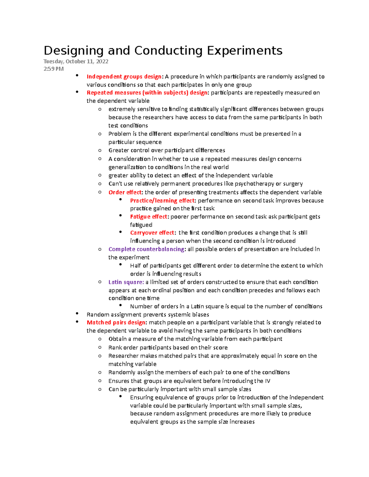 Designing and Conducting Experiments - Designing and Conducting ...