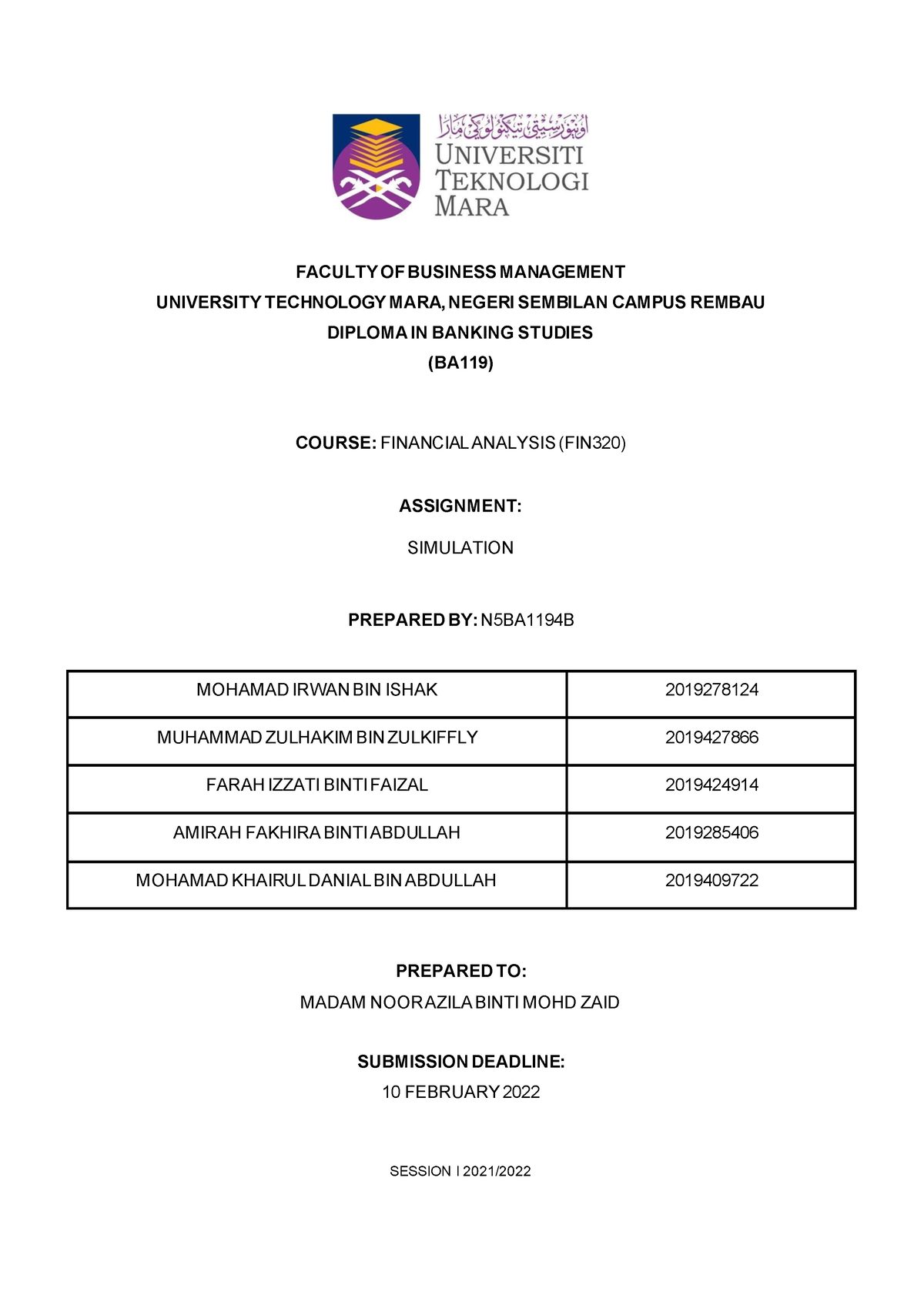 assignment project management politeknik