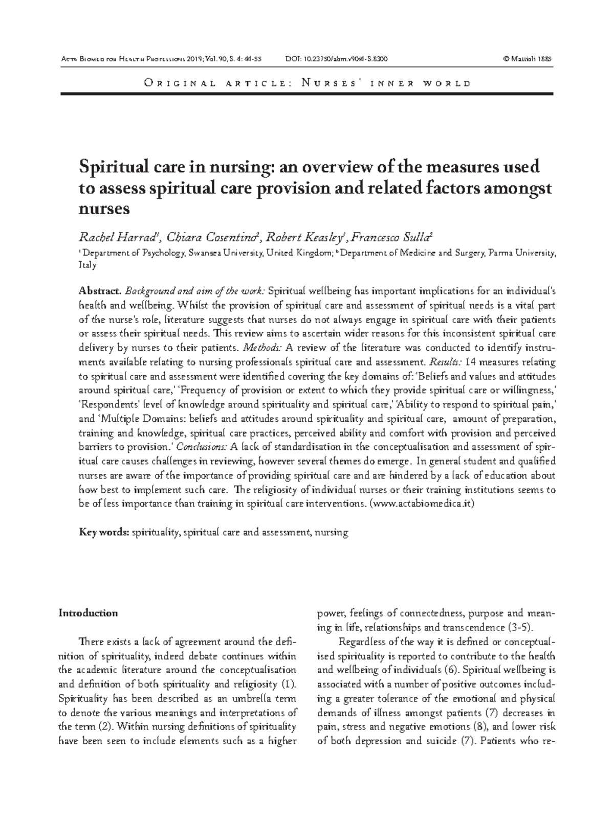 Spituality-in-nursing - Spiritual care in nursing: an overview of the ...