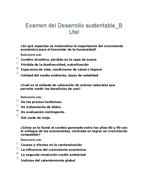 Puntos Extras Semana 2 Desarrollo Sustentable Examen - Studocu