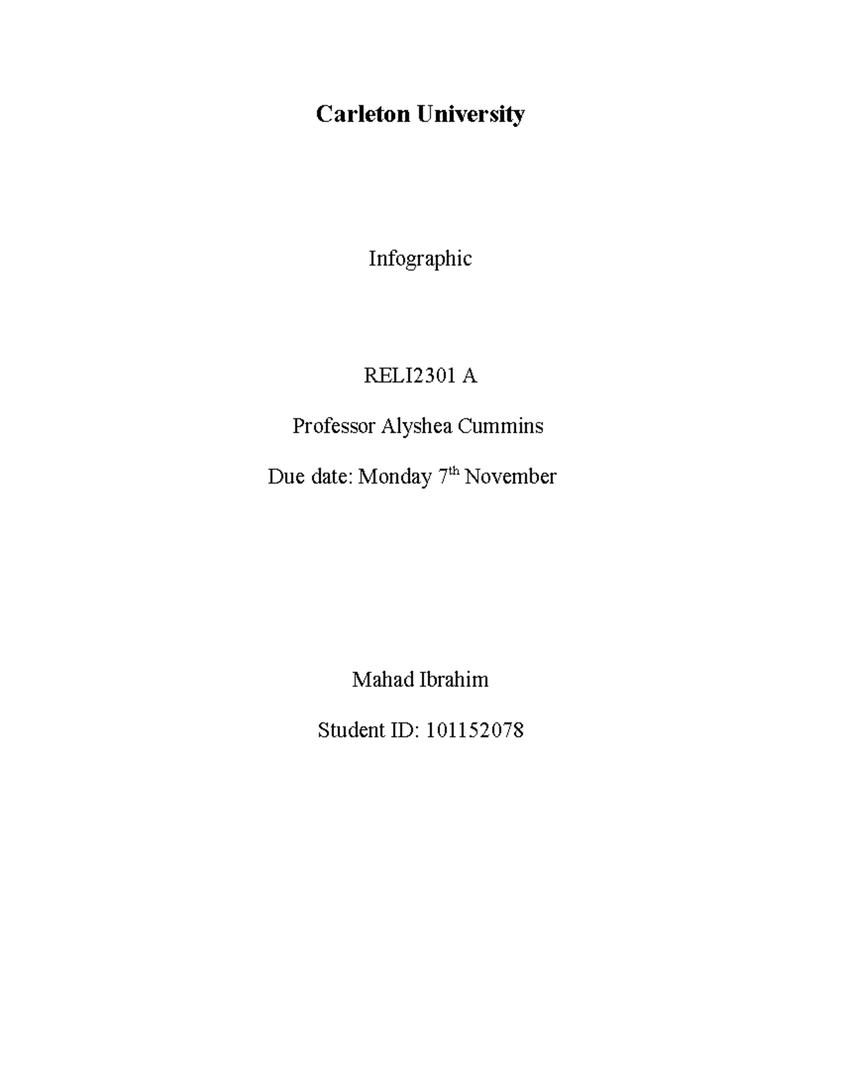 Footnotes RELI2301 - Notes - Carleton University Infographic RELI2301 A ...