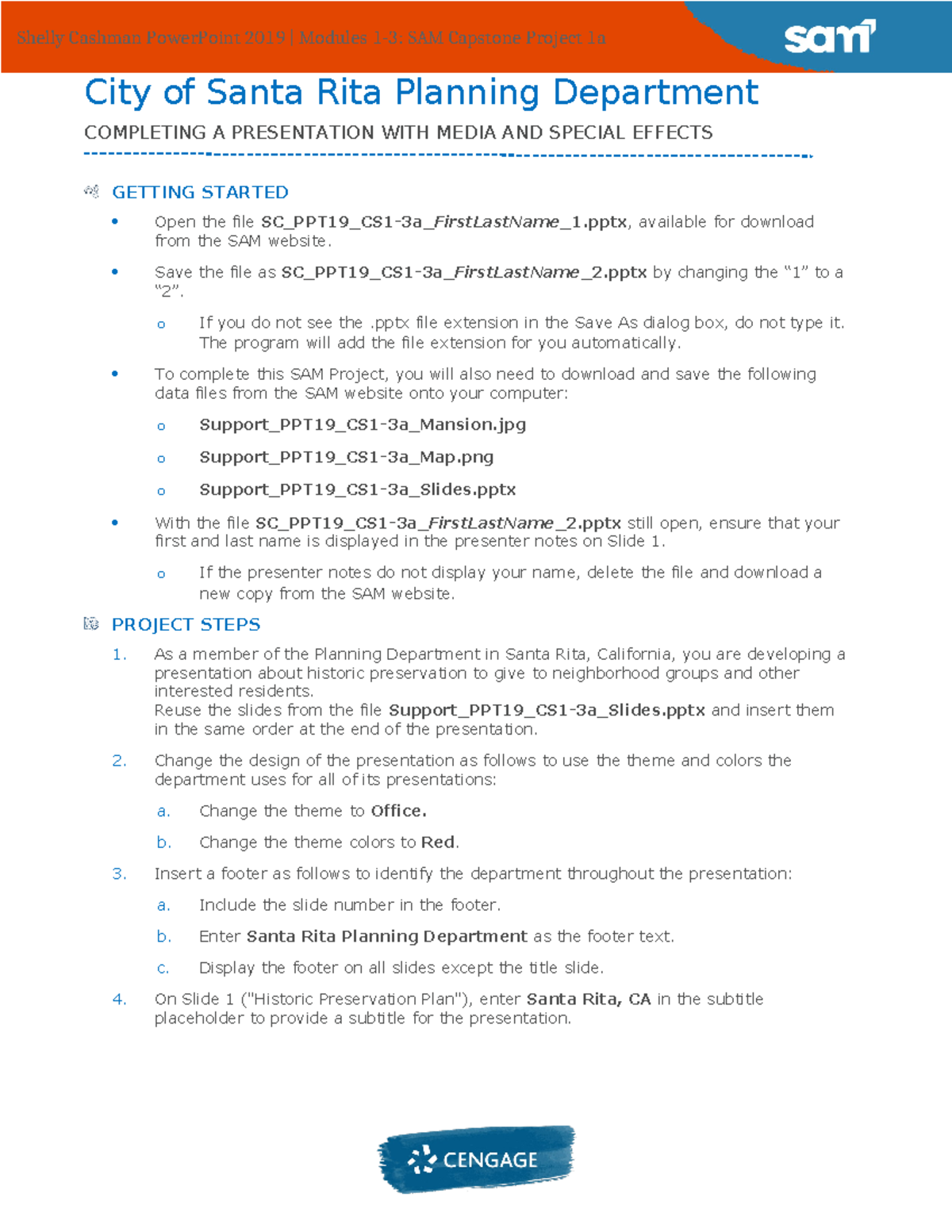 Instructions SC PPT19 CS1-3a - City of Santa Rita Planning Department ...