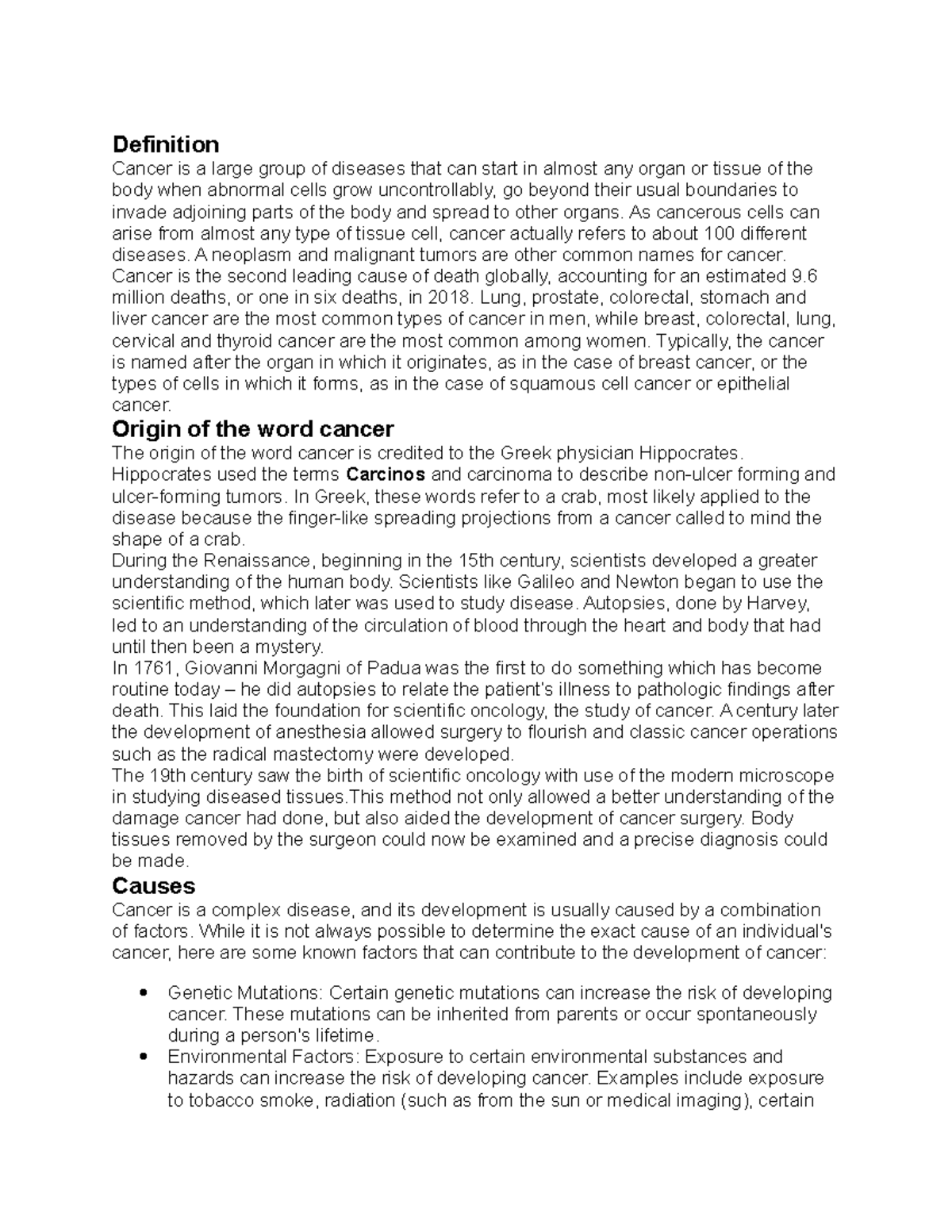 Present-tr6 - Present trans 601 topic: biology cancer - Definition ...