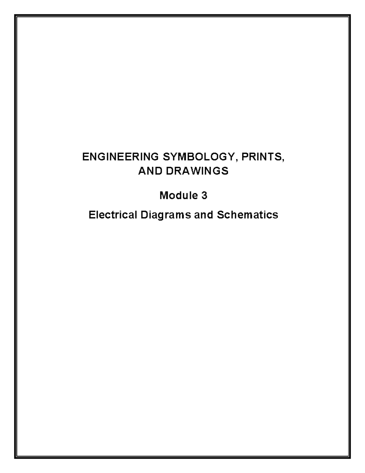 3-Mod 3-Electrical Diagrams and Schematics 3 - ENGINEERING SYMBOLOGY ...