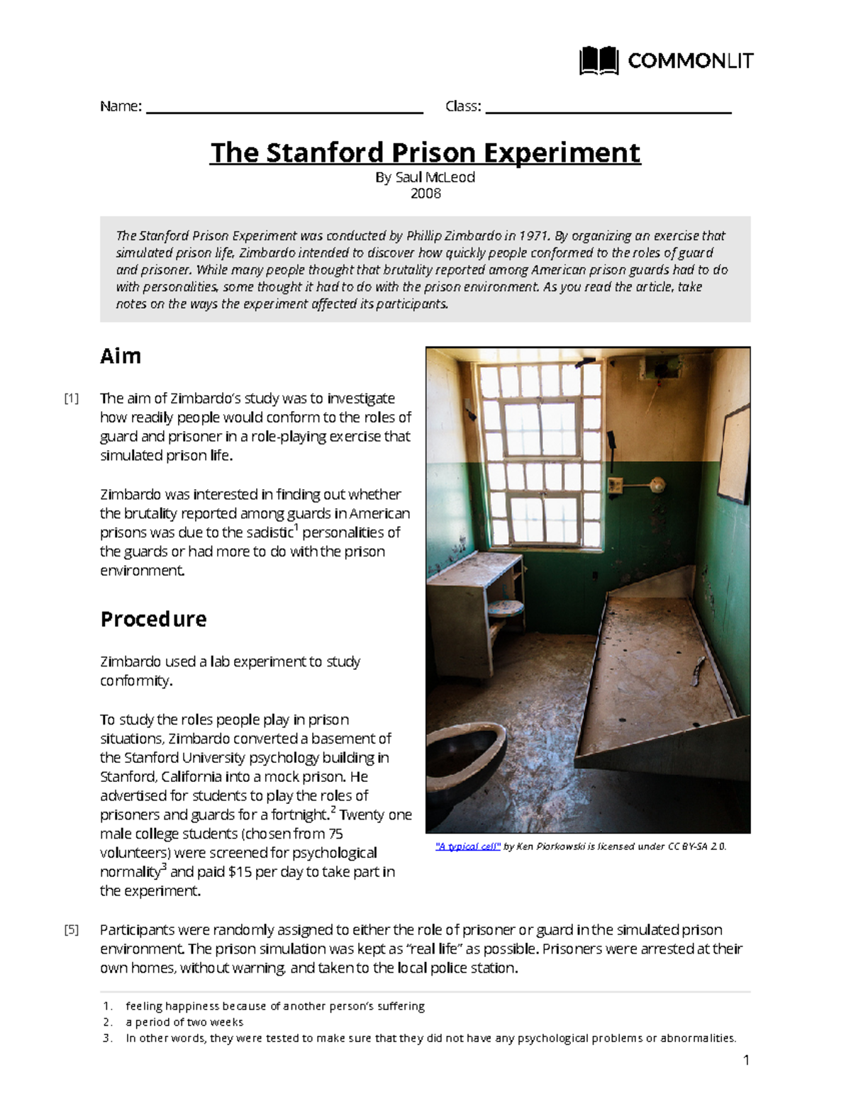 stanford prison experiment results quizlet