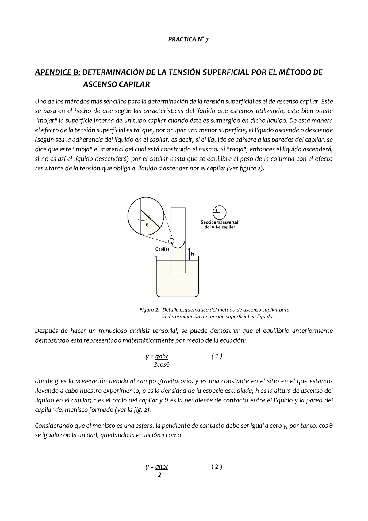 Anexo - PRACTICA PARA HALLAR LA TENSION SUPERFICIAL - PRACTICA N∞ 7 ...