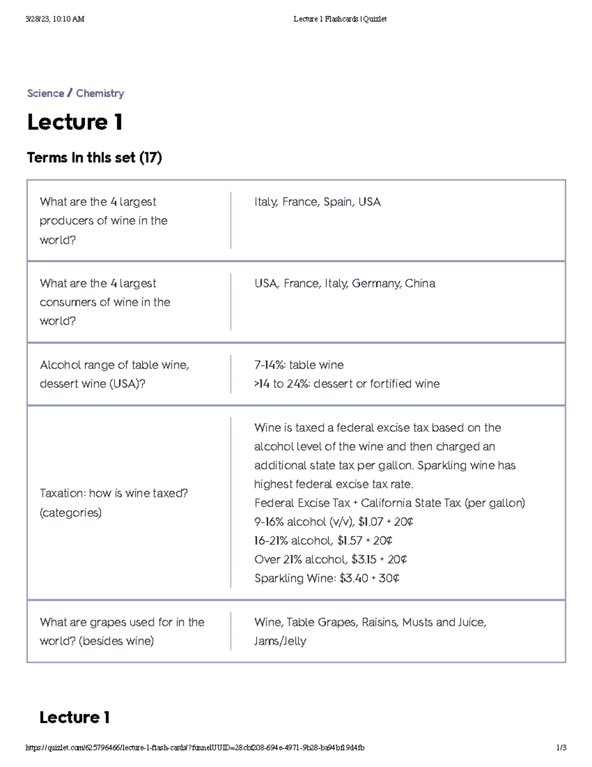 Lecture 1 Flashcards Quizlet - 3/28/23, 10:10 AM Lecture 1 Flashcards ...