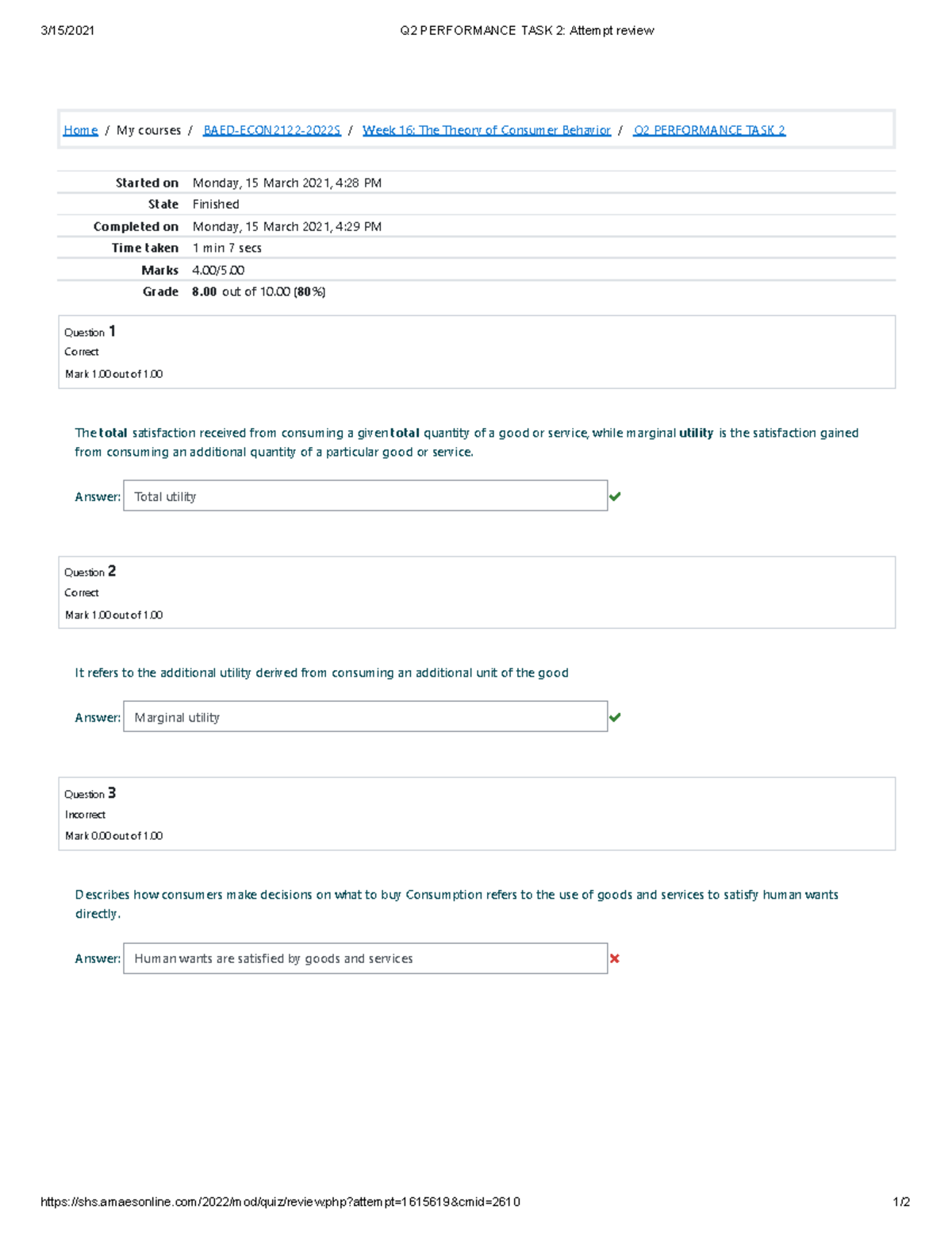 Q2 Performance TASK 2 Attempt review 2 - 3/15/2021 Q2 PERFORMANCE TASK ...