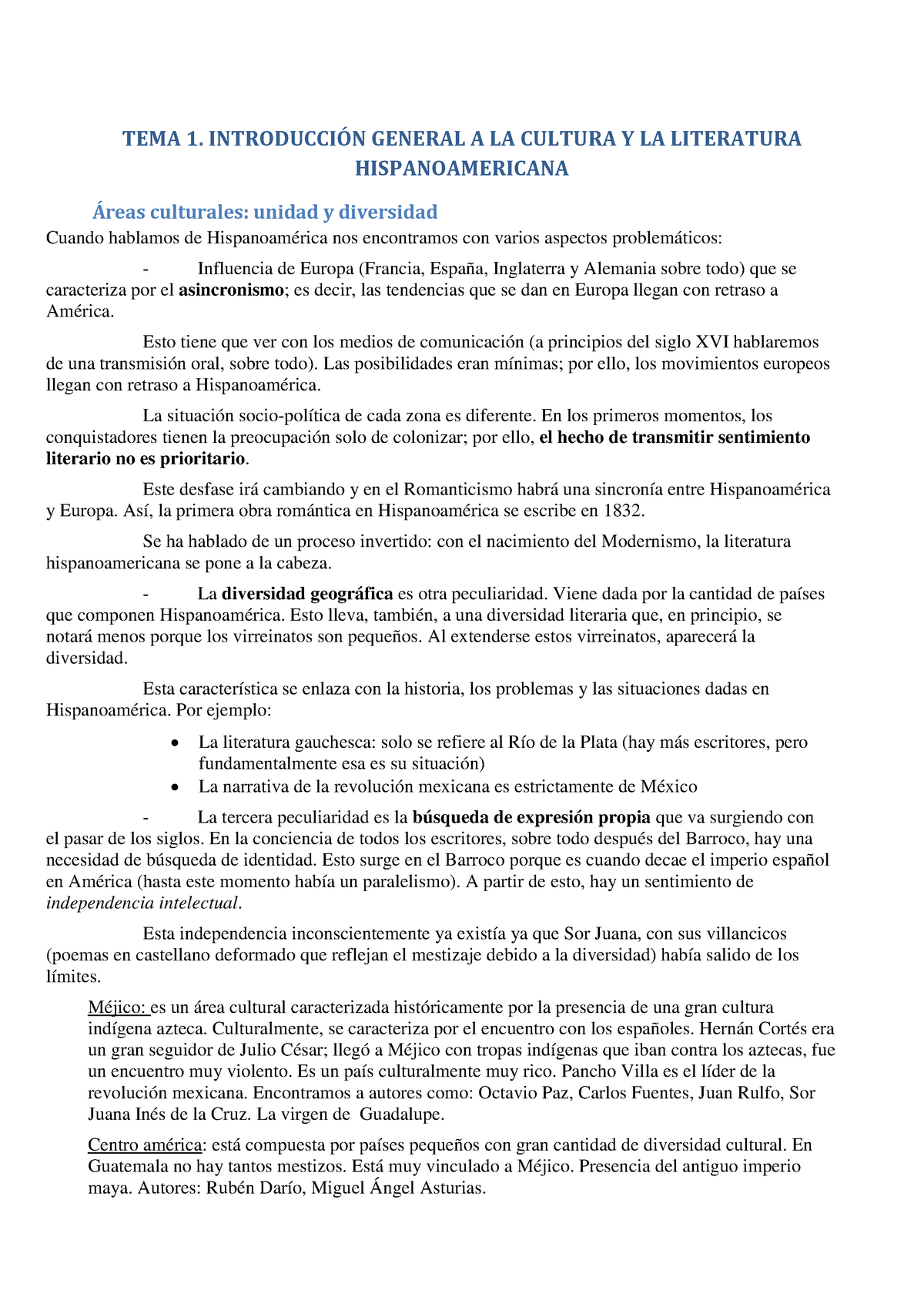 TEMA 1, Introducción General A LA Cultura Y LA Literatura ...