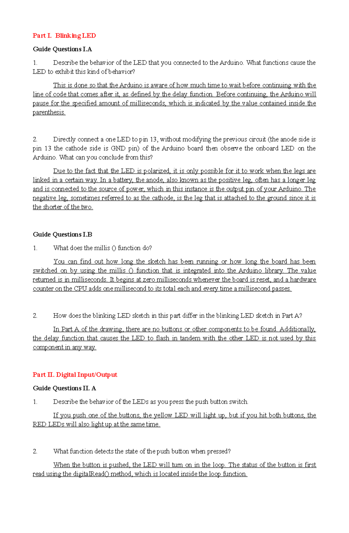 Robotics Lab Act 1 - Computer Programming Activities - Part I. Blinking ...