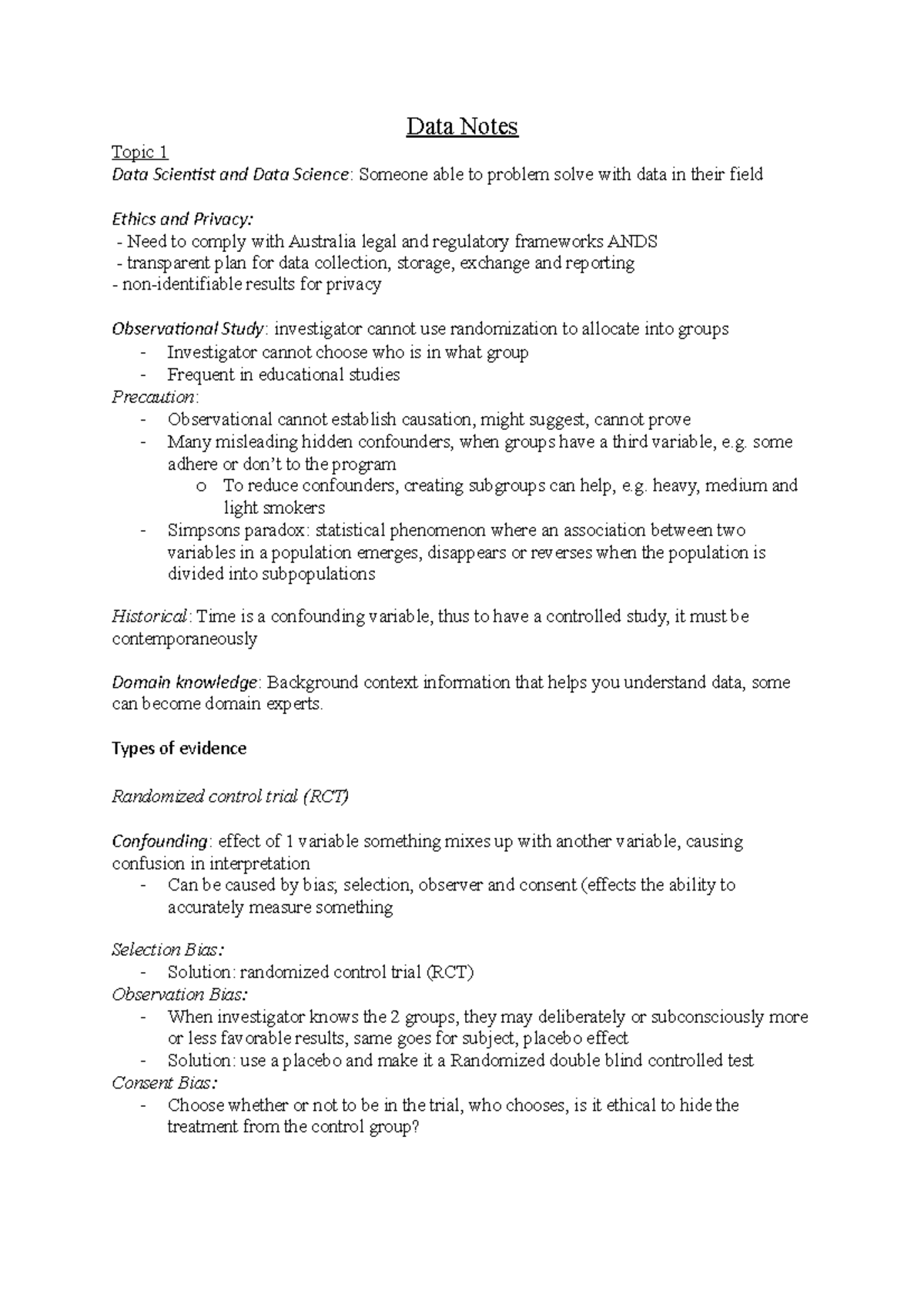 Data Notes - Data Notes Topic 1 Data Scientist and Data Science ...