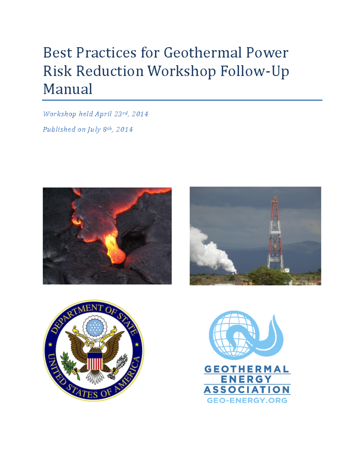 Best Practices for Geothermal Power Risk Reduction Workshop Follow-Up ...