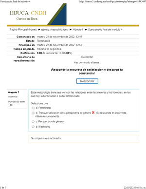 Cuestionario Final Del Módulo 4 Genero Masculinidades - EDUCA CNDH ...