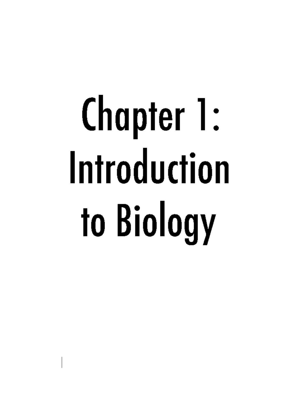 Introduction To Biology - Chapter 1: Introduction To Biology ...