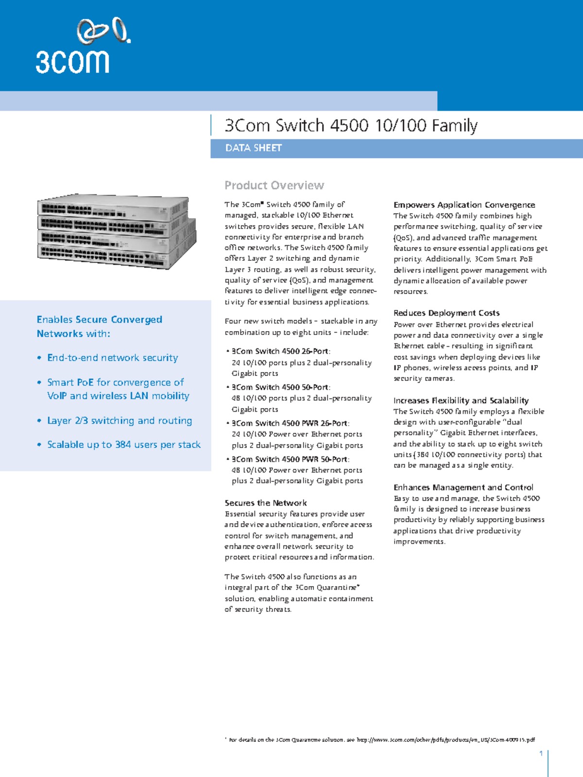 3CR17562-91 - Outros - Enables Secure Converged Networks with: End-to ...
