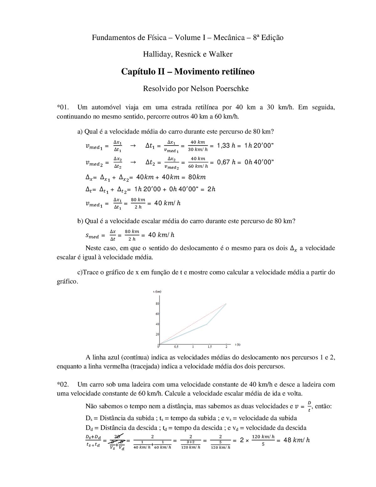 Halliday Vol 1 8ed Resolucao Capitulo 2 - Fundamentos De Física ...