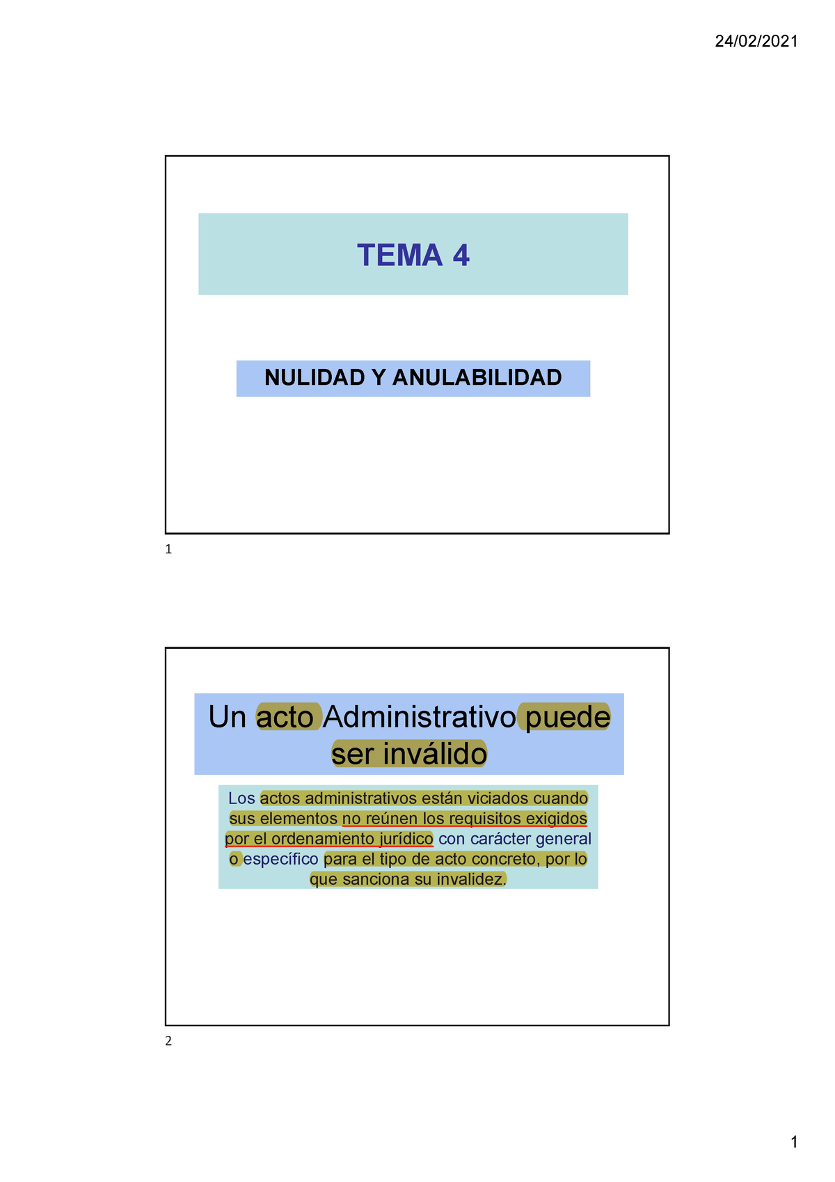 Presentaci Ã³n Tema 4 Nuevo - TEMA 4 NULIDAD Y ANULABILIDAD Un Acto ...