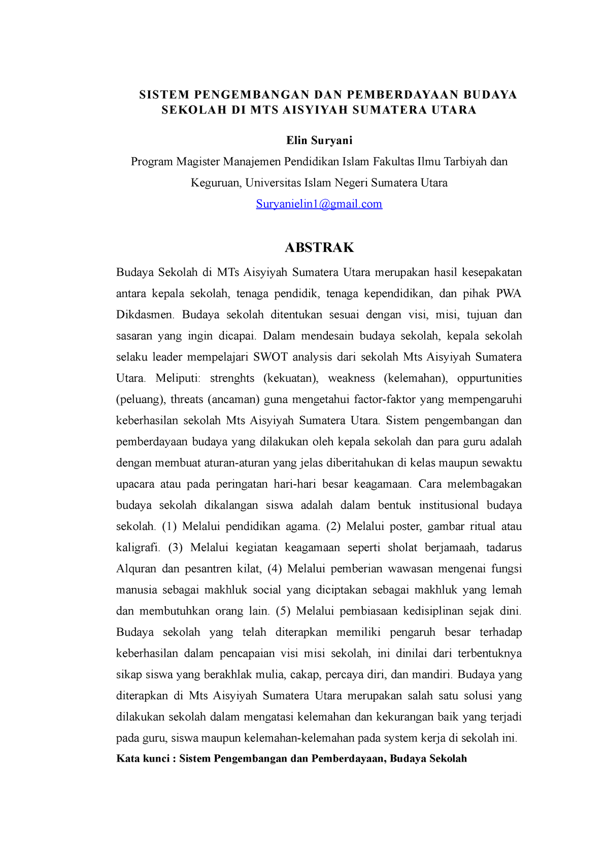 Jurnal Sistem Budaya Sekolah - SISTEM PENGEMBANGAN DAN PEMBERDAYAAN ...