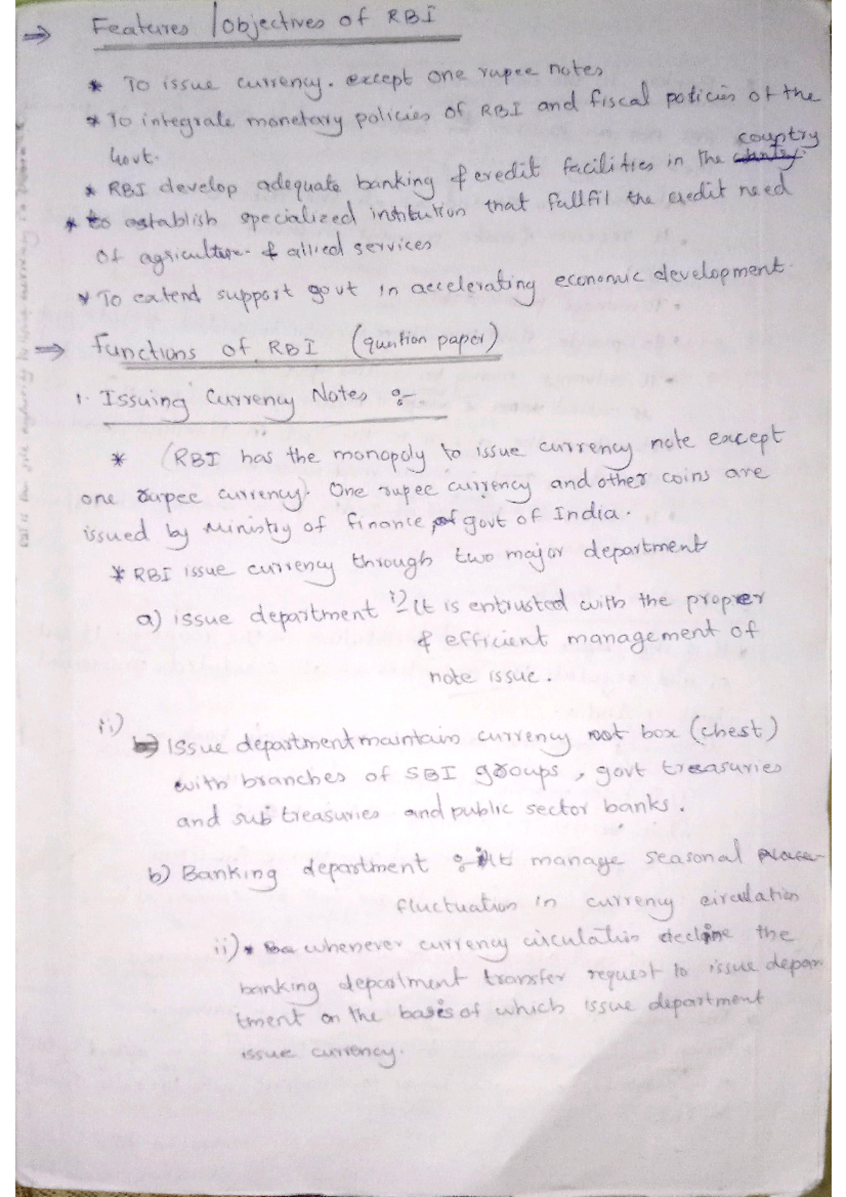 Functions of RBI - B.com finance and taxition - Studocu