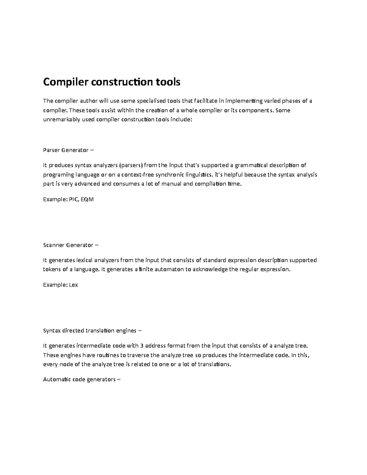 compiler-construction-tools-these-tools-assist-within-the-creation-of