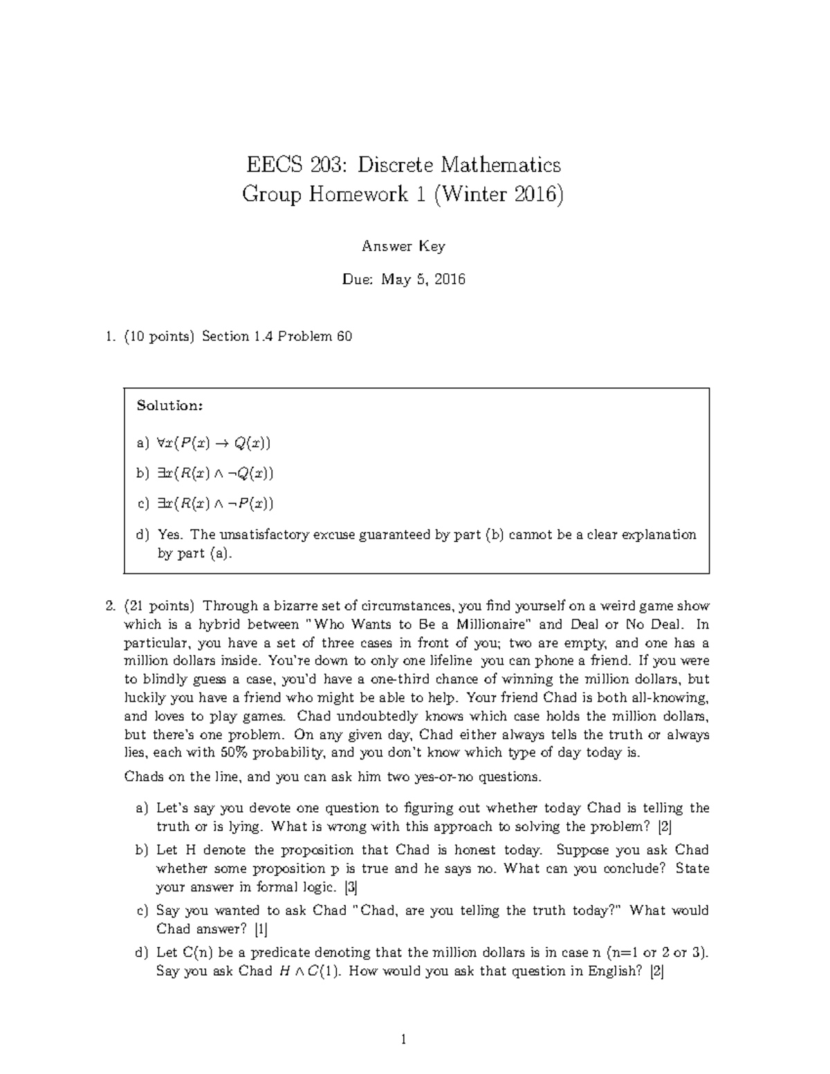 EECS203 SP16 Ghw1 Ans - EECS 203: Discrete Mathematics Group Homework 1 ...