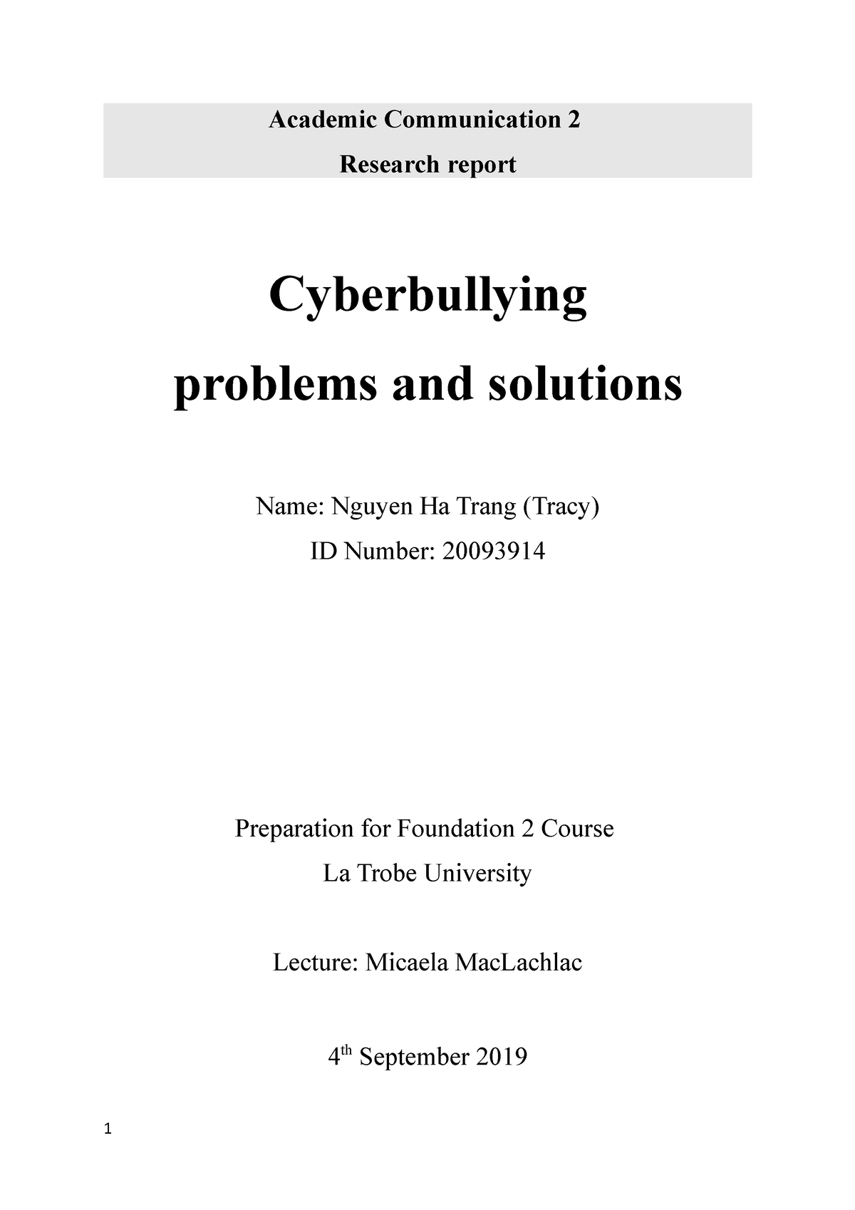 statement of the problem in research cyberbullying