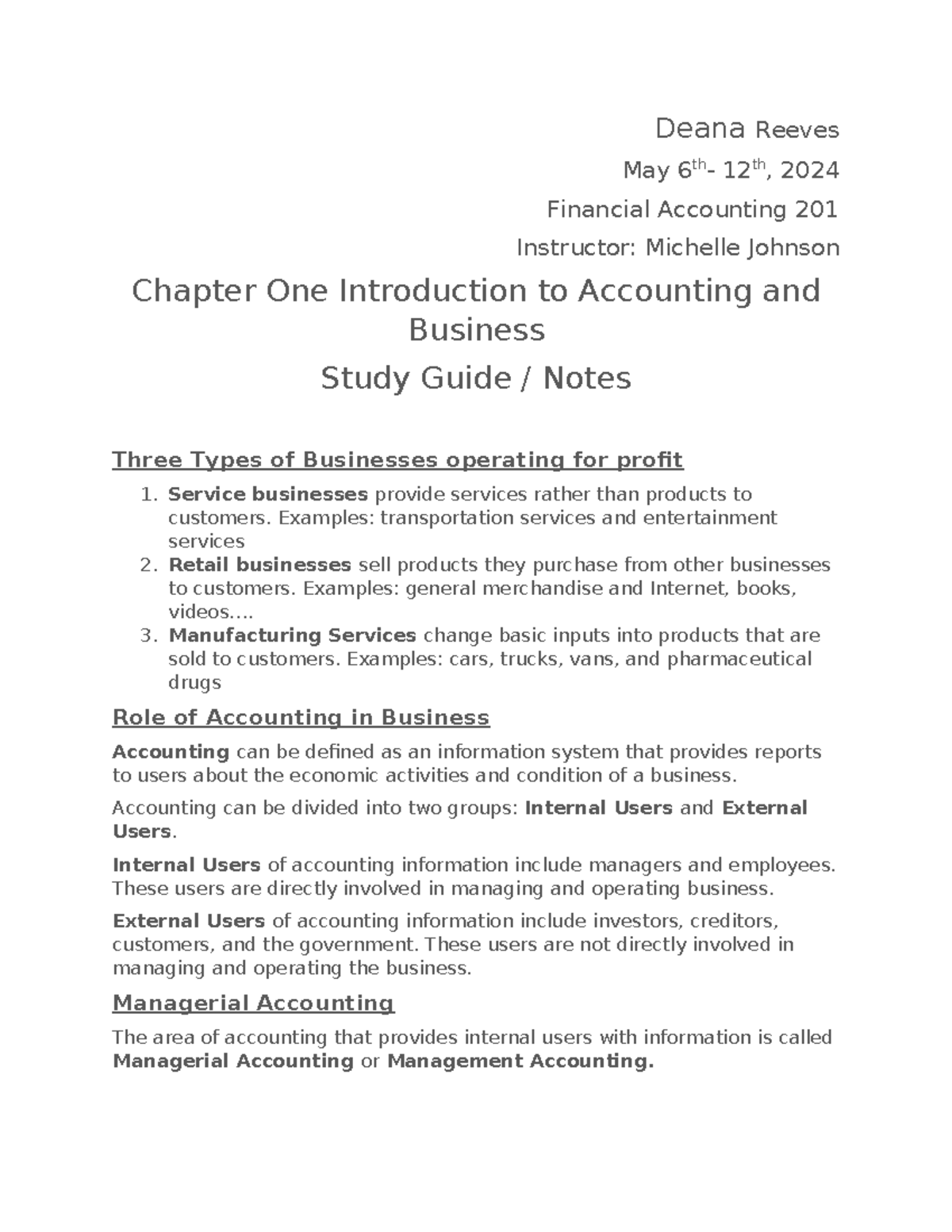 Financial Accounting Notes - Deana Reeves May 6 th - 12 th , 2024 ...