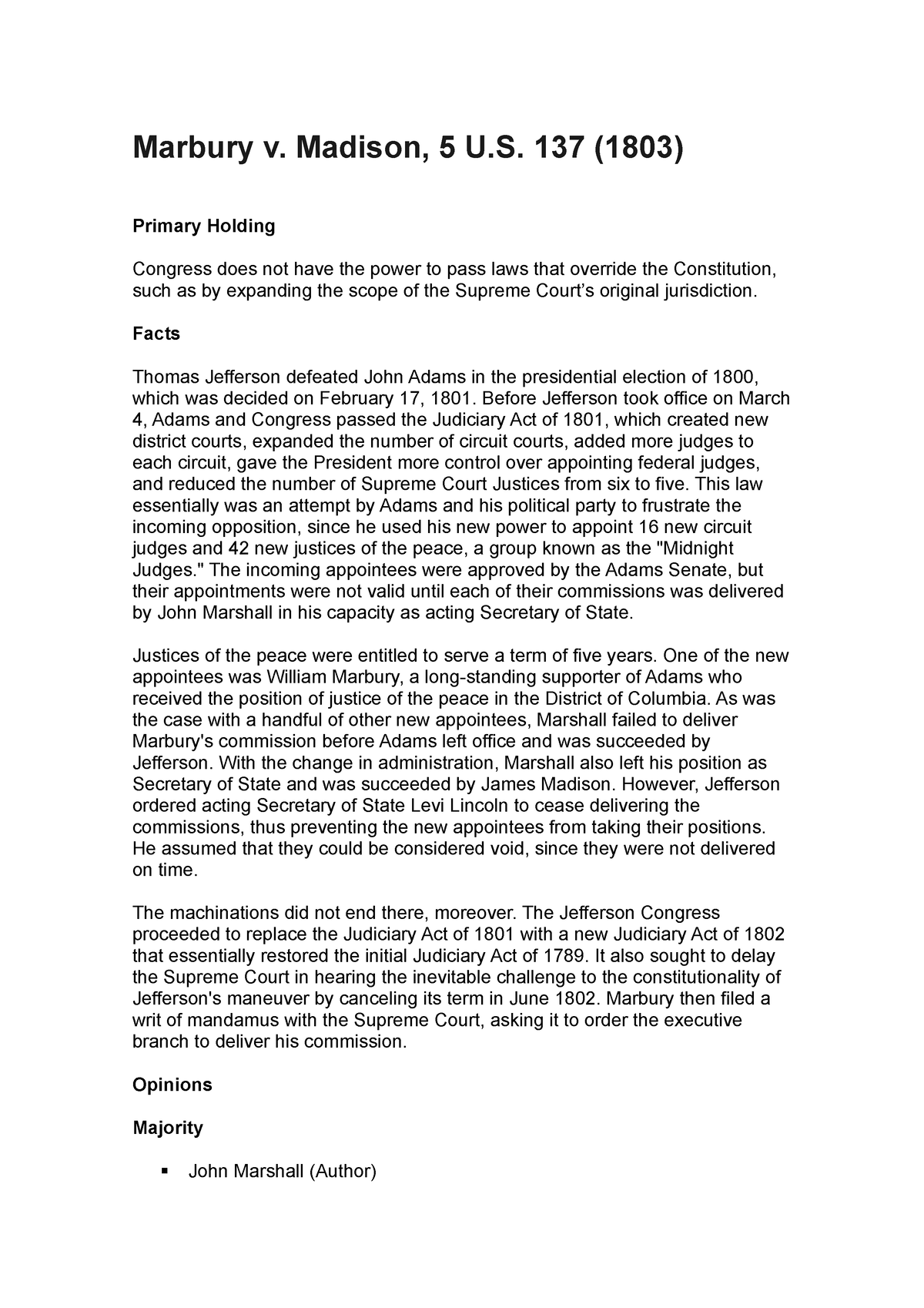 Marbury V Madison - Aaaaaaaaaaaaaaaaaaaaaaaaaaaaaaaaa - Marbury V ...