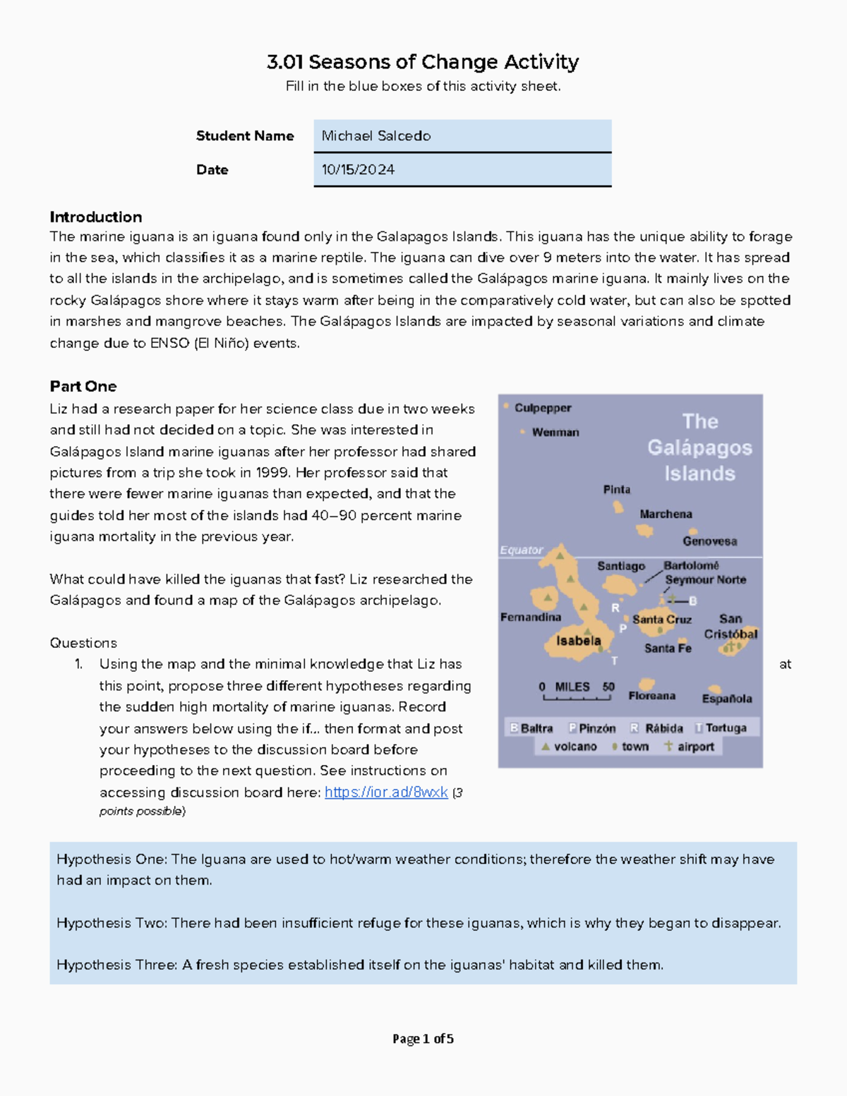 Copy of 3.01 Assignment Template Rev 2022 3 Seasons of Change Activity Fill in the blue boxes