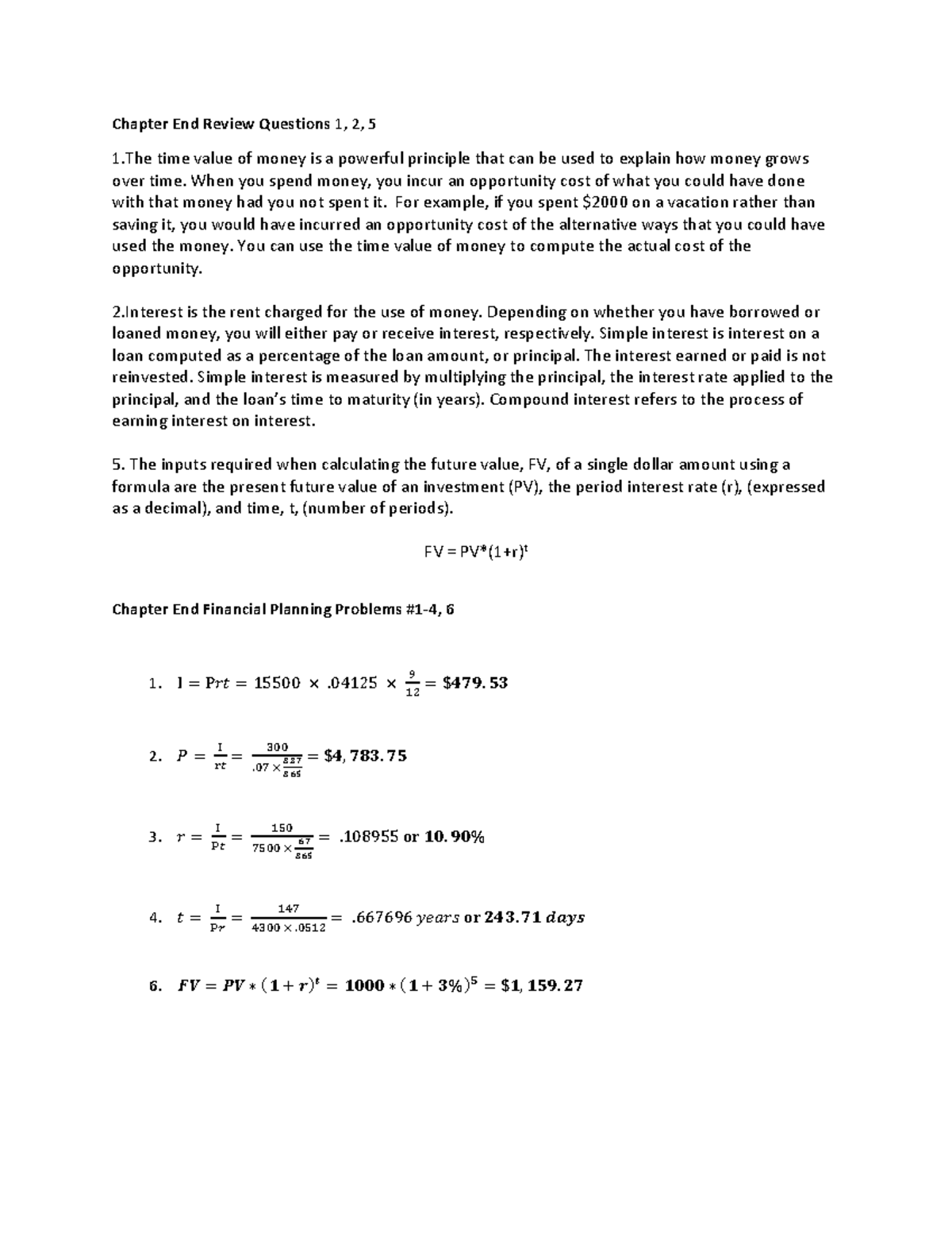 Module+1+Problem+Set+Solutions - Chapter End Review Questions 1, 2, 5 1 ...