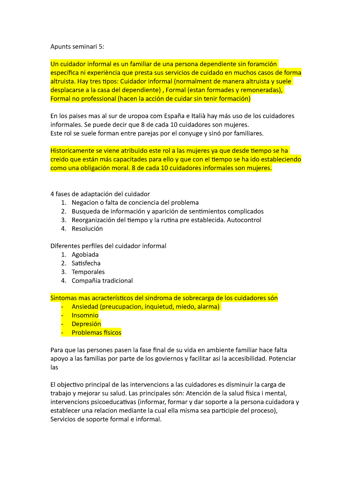 Apunts Seminari 5 - Apuntes De Gerontología Del Grado De Enfermeria De ...