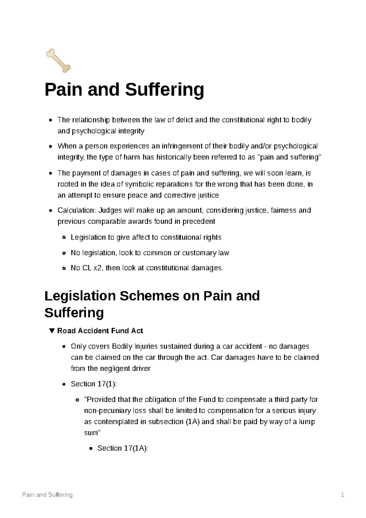 law-of-delict-pain-and-suffering-pain-and-suffering-the