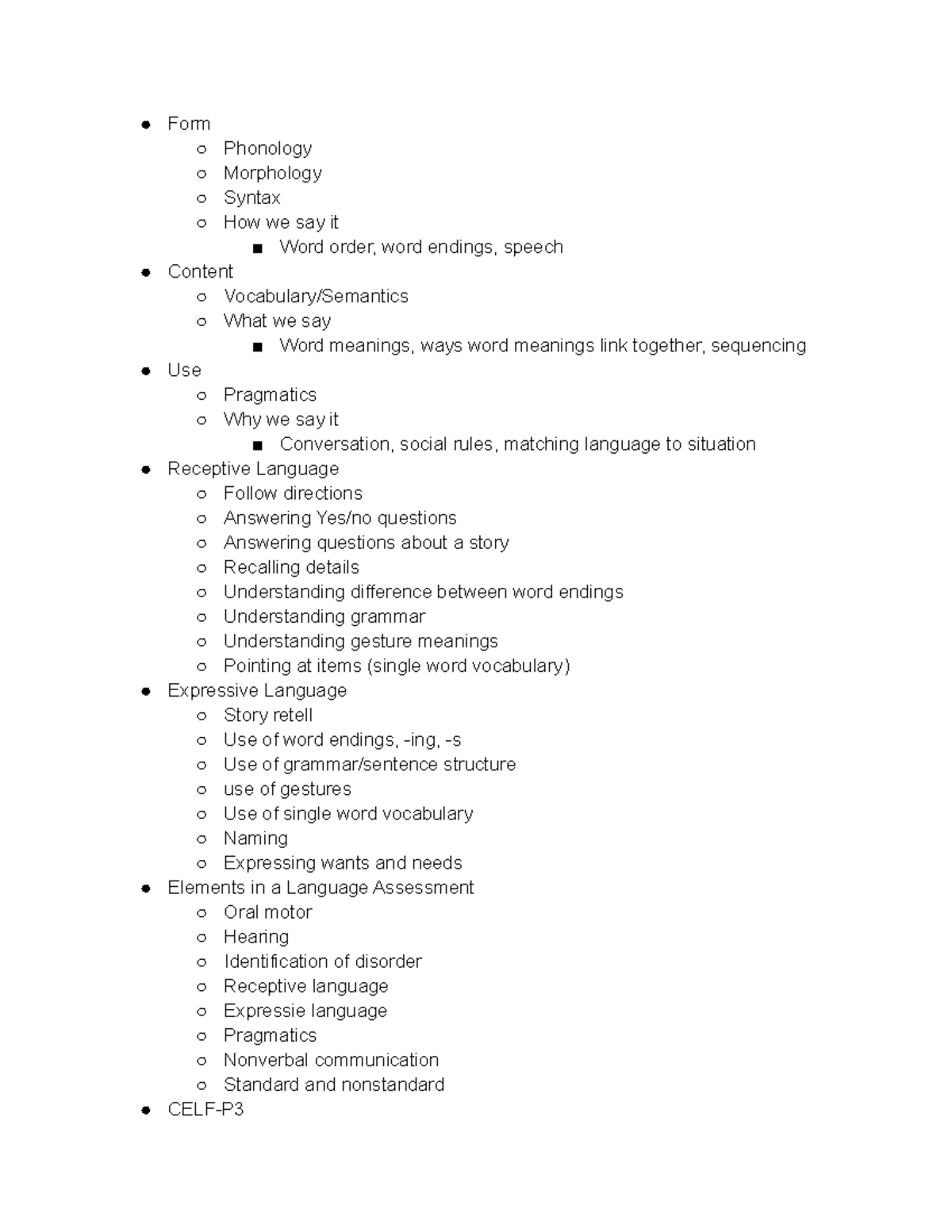 3 1 - Class notes - Form Phonology Morphology Syntax How we say it Word ...