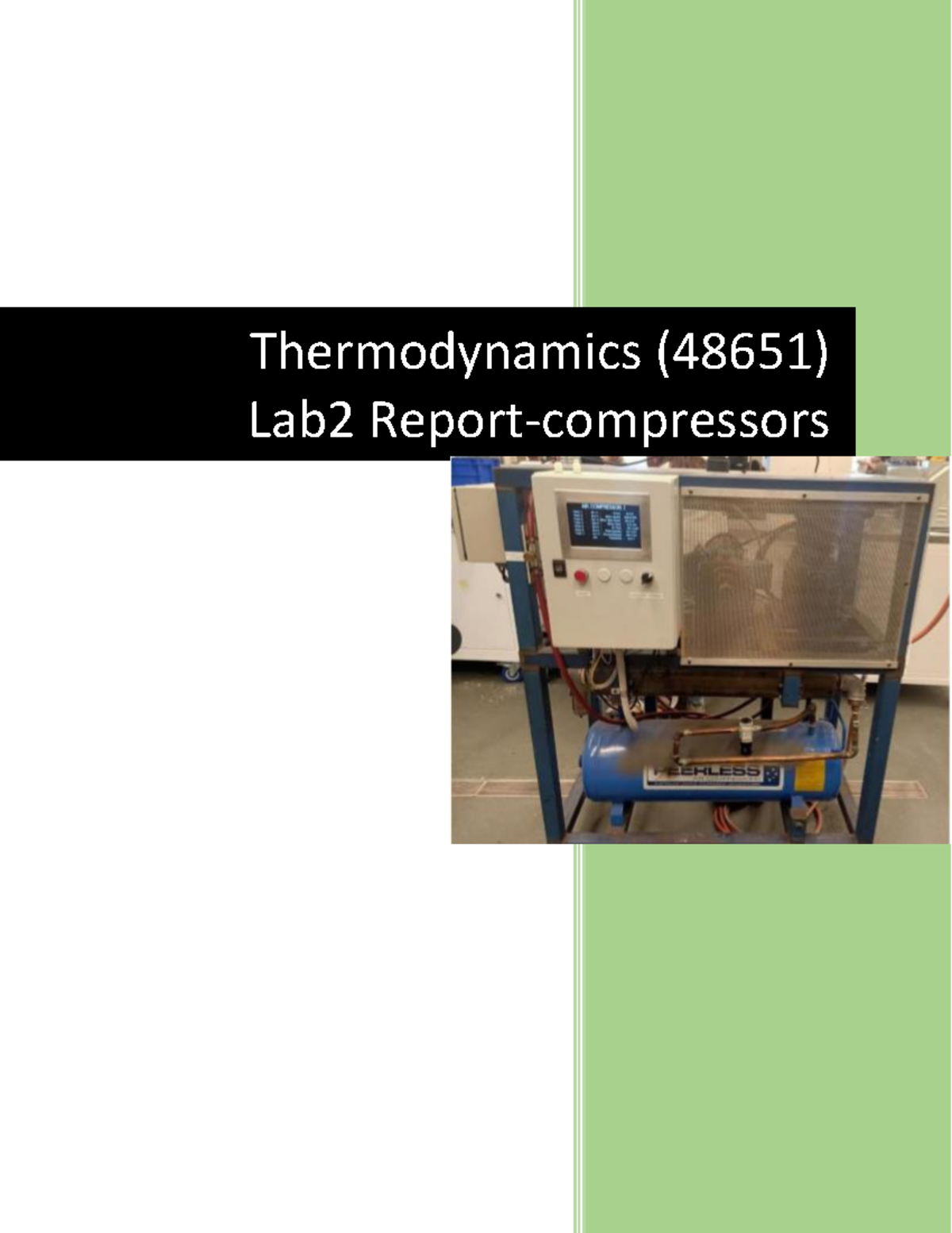 Thermo Lab 2 Report - Warning: TT: Undefined Function: 32 Warning: TT ...