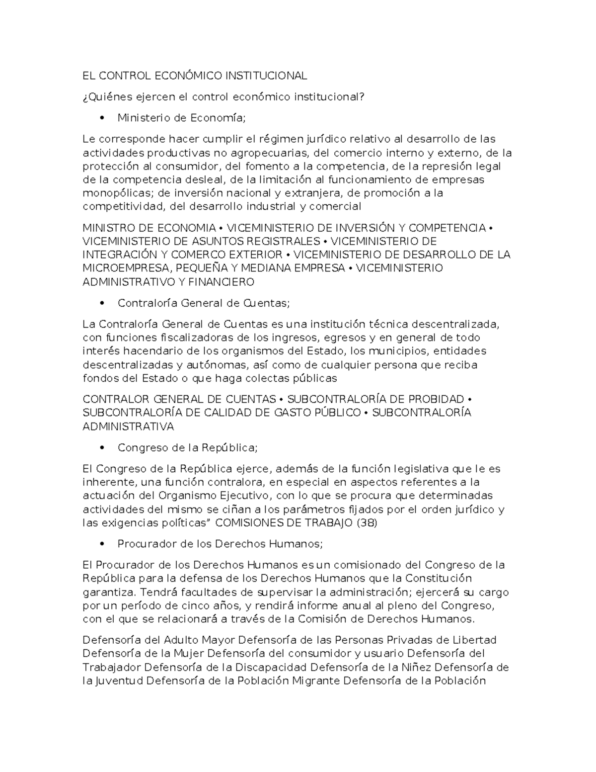 EL Control Económico Institucional - EL CONTROL ECONÓMICO INSTITUCIONAL ...